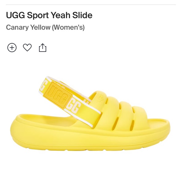 NWT UGG sport yeah sandals sliders in canary yellow women’s 10 foam Yeezy 41 - Picture 3 of 15